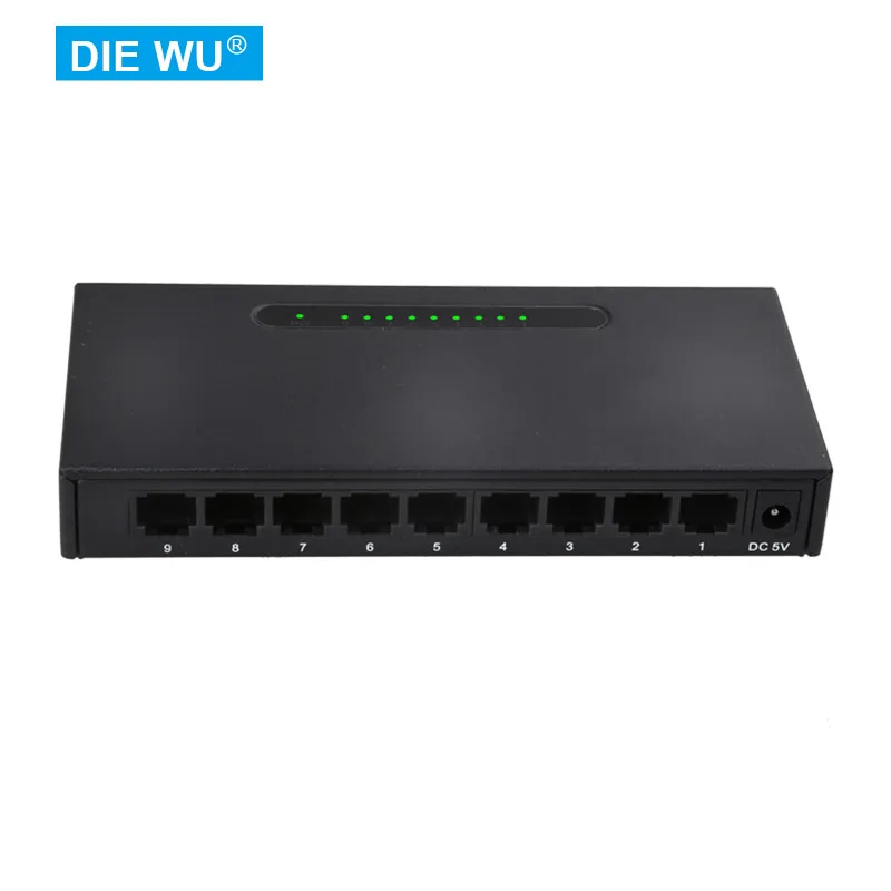 

TXE091 9-Port 10/100M Iron/Plastic Shell Ethernet Network Switch/Ethernet Splitter/Plug & Play/Traffic Optimization/Unmanaged