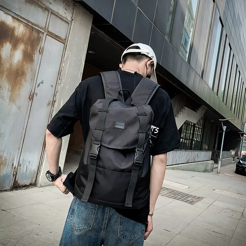 

Female Buckle School Bag For Teenage Girl 2020 Nylon Travel Backpack Women Mochilas Sac A Dos Ladie Laptop Rucksack Men Bag Pack