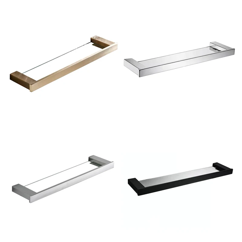 Полки для ванной комнаты черный/хром нержавеющая сталь перфорированный