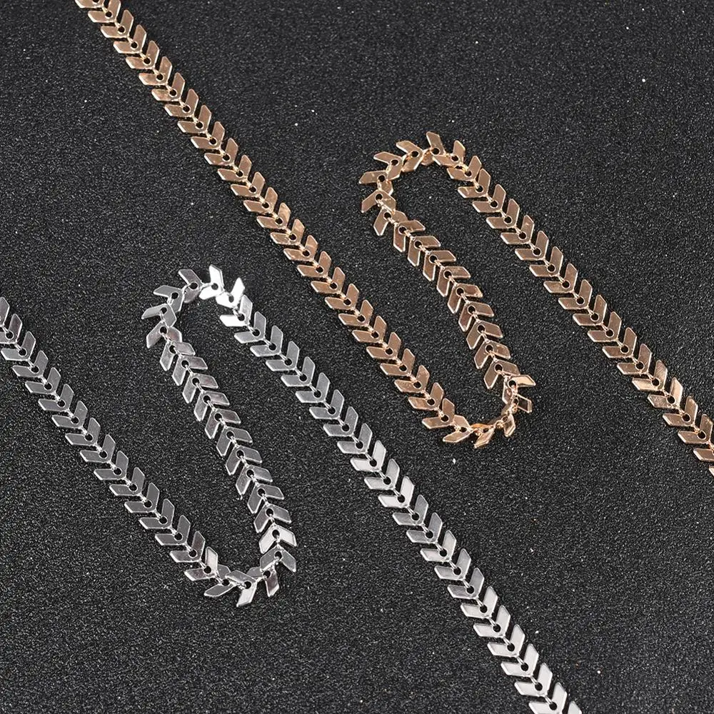 

1 Meter 6mm Necklace Bracelet Diy Fishbone Chains For Jewelry Making Supplies Airplane Shape Arrow Choker Chains