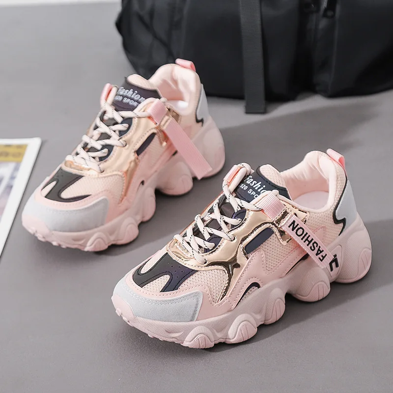 

Daddy Shoes Female 2021 Spring New Breathable Korean Sports Shoes Ins Student Running Shoes