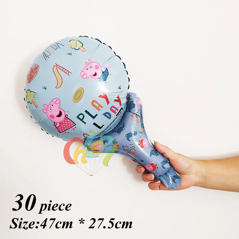 Stick 3 30 шт PEPPAPIG воздушные шары Джордж мальчик девочка день рождения украшение для дома PEPPAPIG Воздушный баллон гелия Рождество детский душ - Цвет: Stick 3
