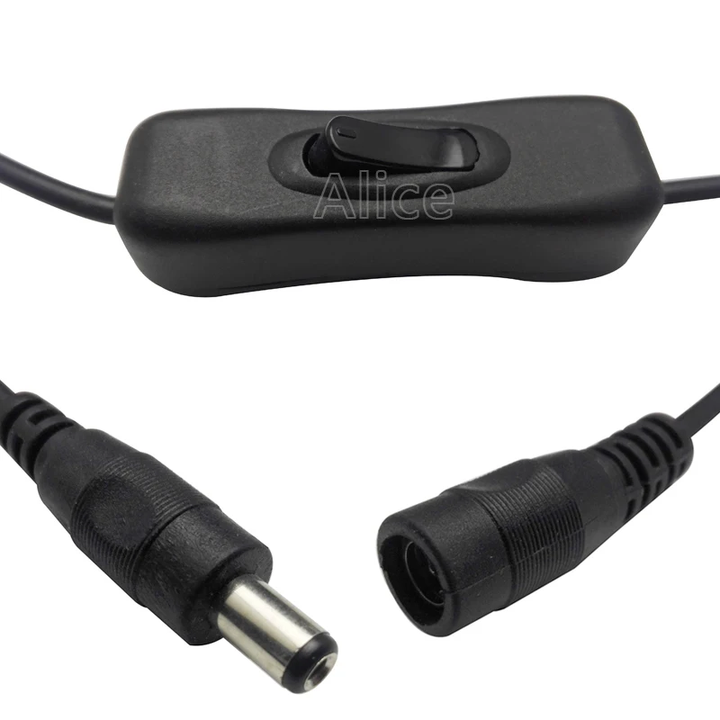 1 шт. 5 5*2 мм разъем питания постоянного тока черная Светодиодная лента