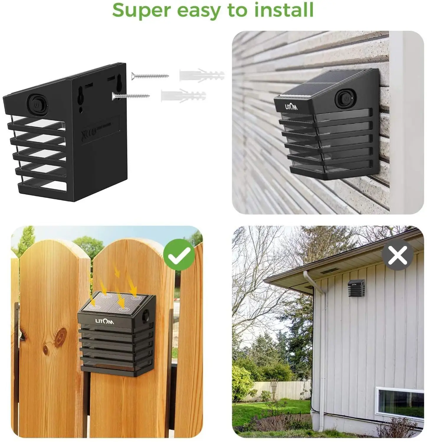 

4/8 Pcs 2 Modes Solar Led Light Outdoor Ip65 Waterproof Warm White Fence Light For Garden Patio Front Door Staircase Yard