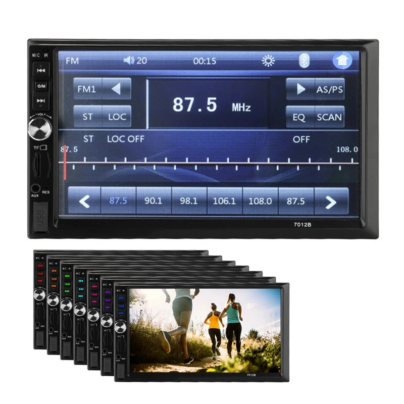 2 Din 7 inch touch screen Car MP5 MP4 radio Player support Bluetooth/TF/USB/Aux/ steering wheel control with rear camera | Автомобили и
