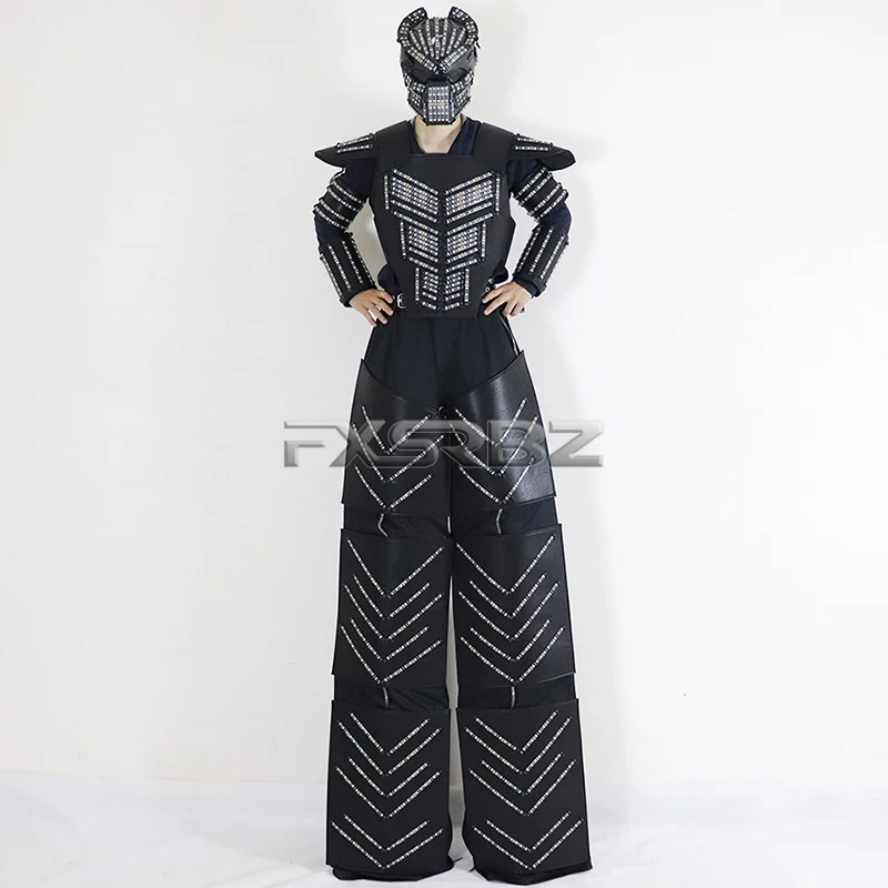 LED Robot Suit Clothes Kryoman Stilts Walker Luminous Costume High Heel Predator Laser Helmet |