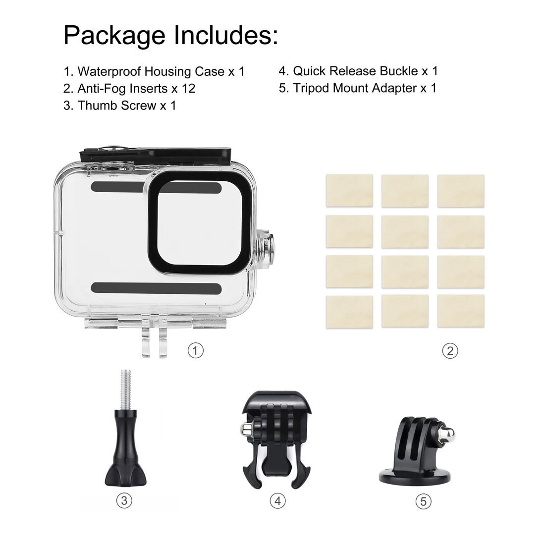 Водонепроницаемый чехол SOONSUN 45 м для GoPro Hero 8 черный защитный подводного