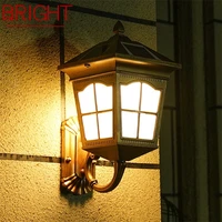 bright outdoor solar wall sconces light led waterproof ip65 modern lamp for home porch decoration
