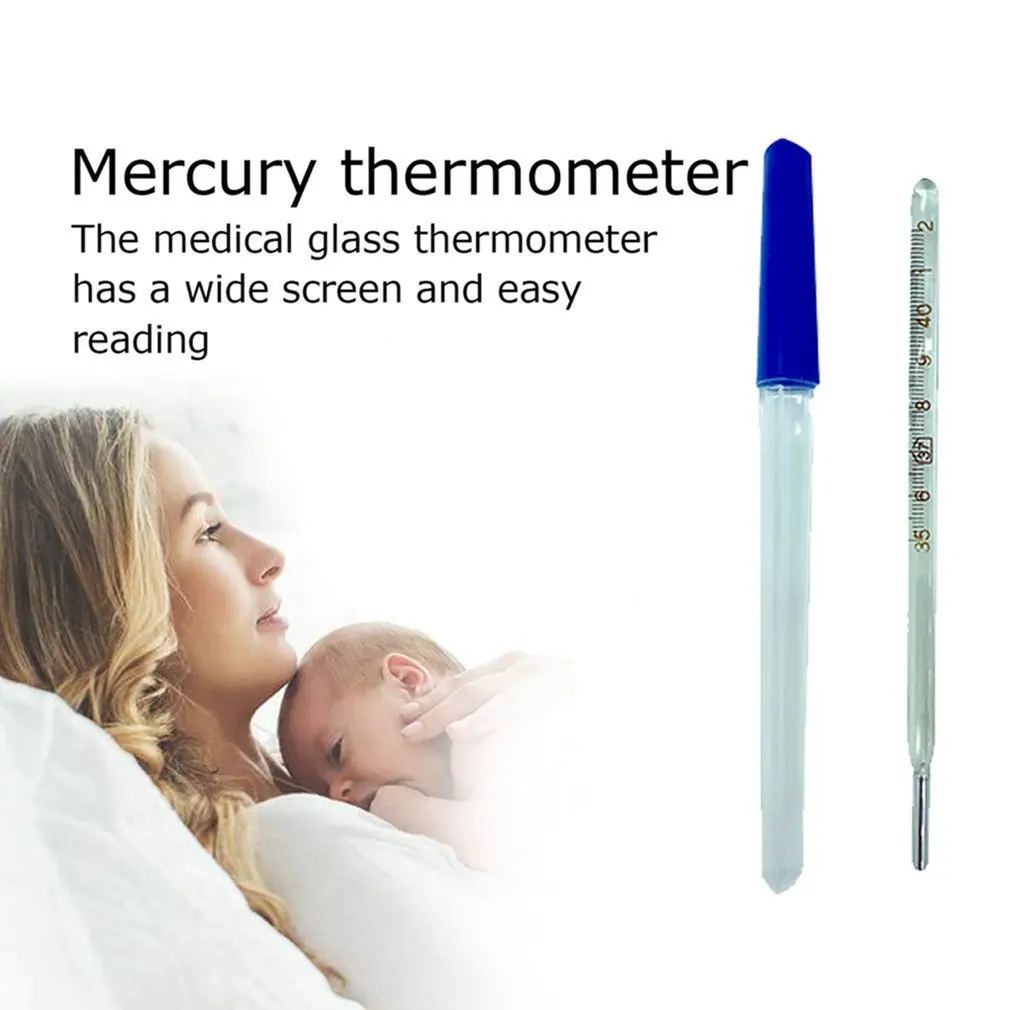 Precise Medical Mercury Glass Thermometer Clinical Medical Temperature Household Health Monitors Health Care Thermometers