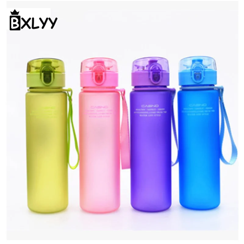 Распродажа герметичная бутылка для воды со шнурком пластиковая дорожная спорта