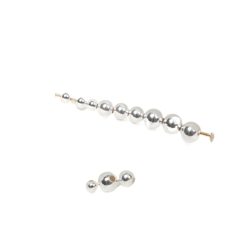 

S925 Sterling Silver 3-5mm separated beads small round beads jewelry DIY processing accessories materials