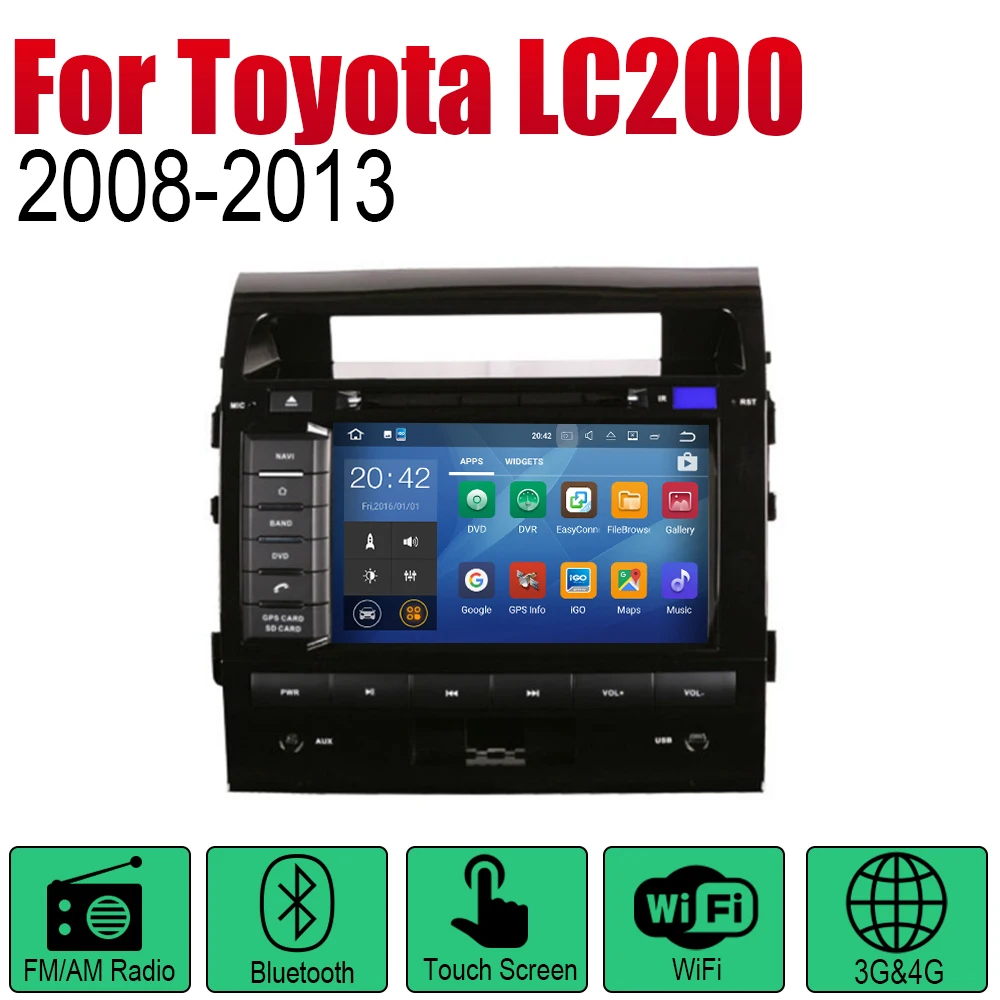 ZaiXi Android автомобильное радио стерео GPS навигация для Toyota Land Cruiser LC200 2008 ~ 2013 Bluetooth wifi