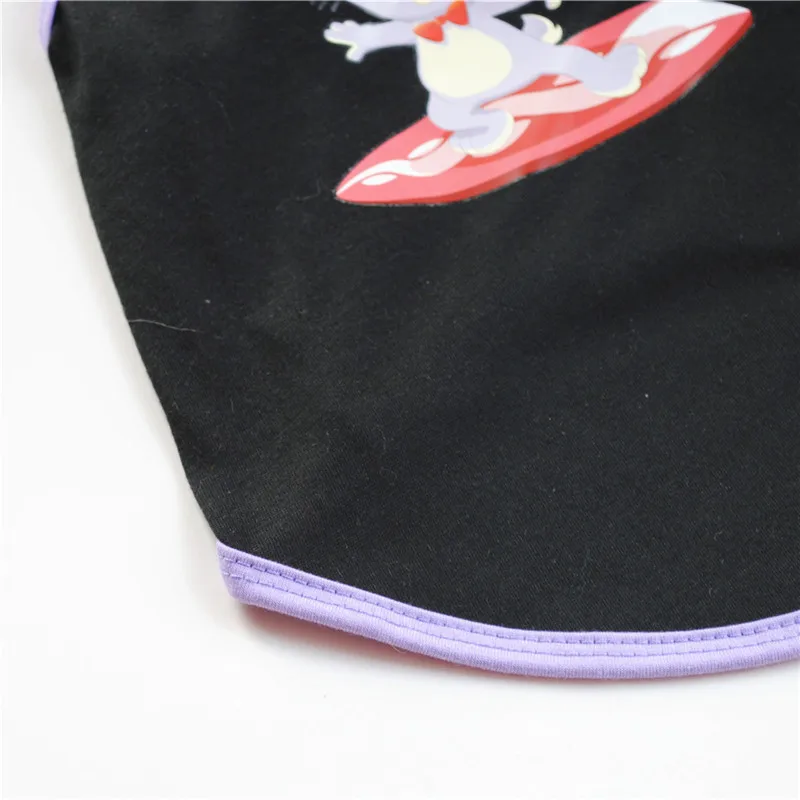 Breathable Cotton Dog Vest Black Cartoon Rabbit Puppy Clothe Spring and Summer Pet T Shirt for Small Teddy Hiromi | Дом и сад