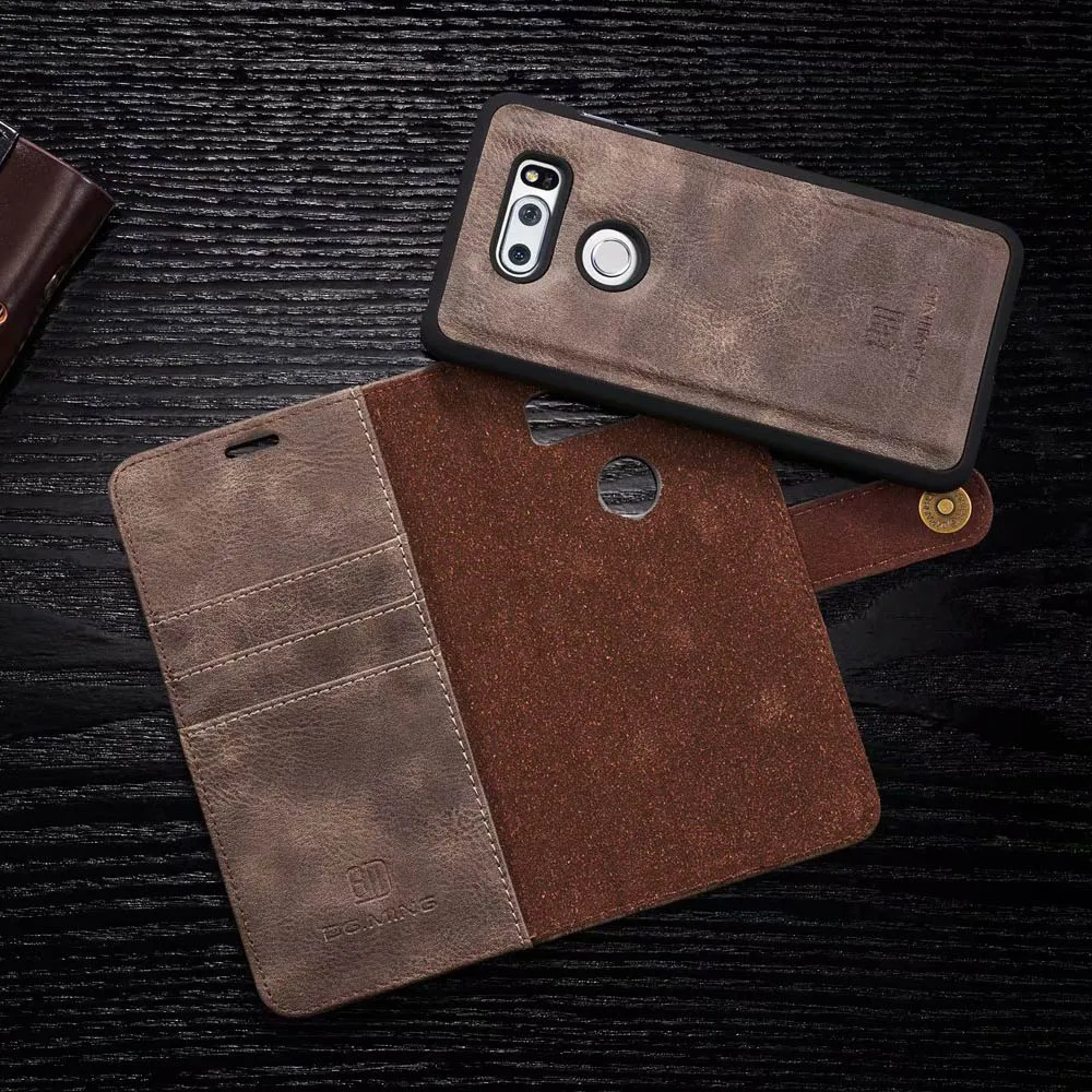 Оригинальный чехол DG.MING в стиле ретро из воловьей кожи для LG V20 G6 V30 plus телефона s