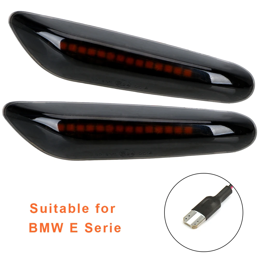 DC 12V Car Turn Signal Lamp Indicators LED Side Marker Light Amber Streamer Lights For BMW E90 E91 E92 E93 E60 E87 E82 E46 | Автомобили и