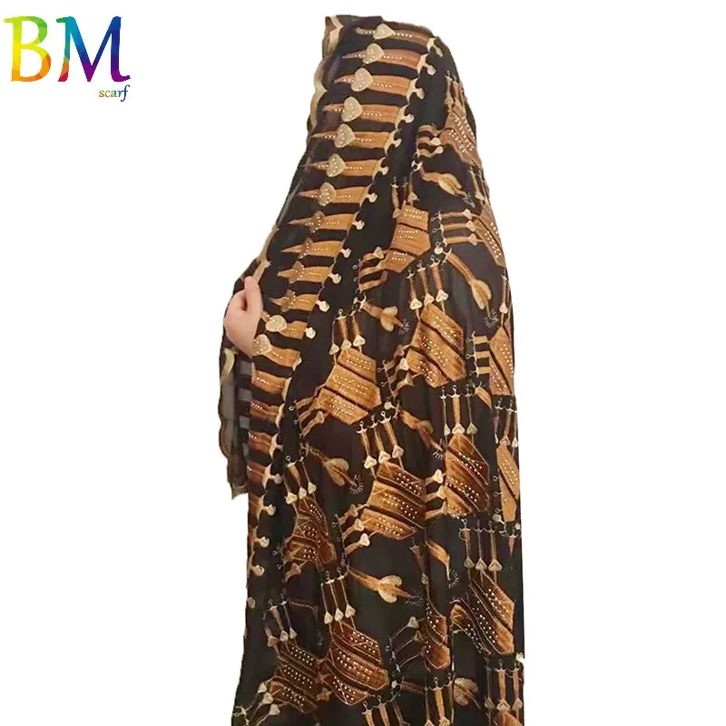 

В наличии! Высококачественный Женский шифоновый шарф с вышивкой в африканском стиле размер 200*100 см для шали BX414