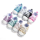 Классические кеды для новорожденных, холщовые спортивные кроссовки со звездами, обувь для первых шагов, нескользящая обувь для малышей
