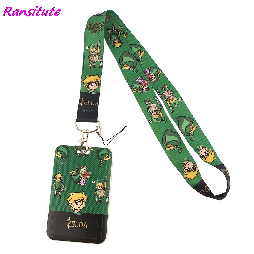 

Ransitute R1774 Cartoon Knight Green Neck Strap Lanyard For Keys ID Card Gym Phone Straps USB Badge Holder DIY Hang Rope Lanyard