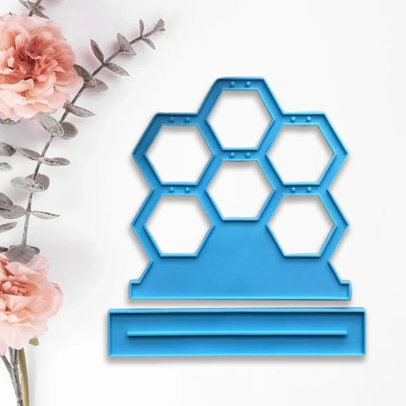 

DIY Epoxy Resin Mold Handmade Honeycomb Earrings Pendant Casting Silicone Mould
