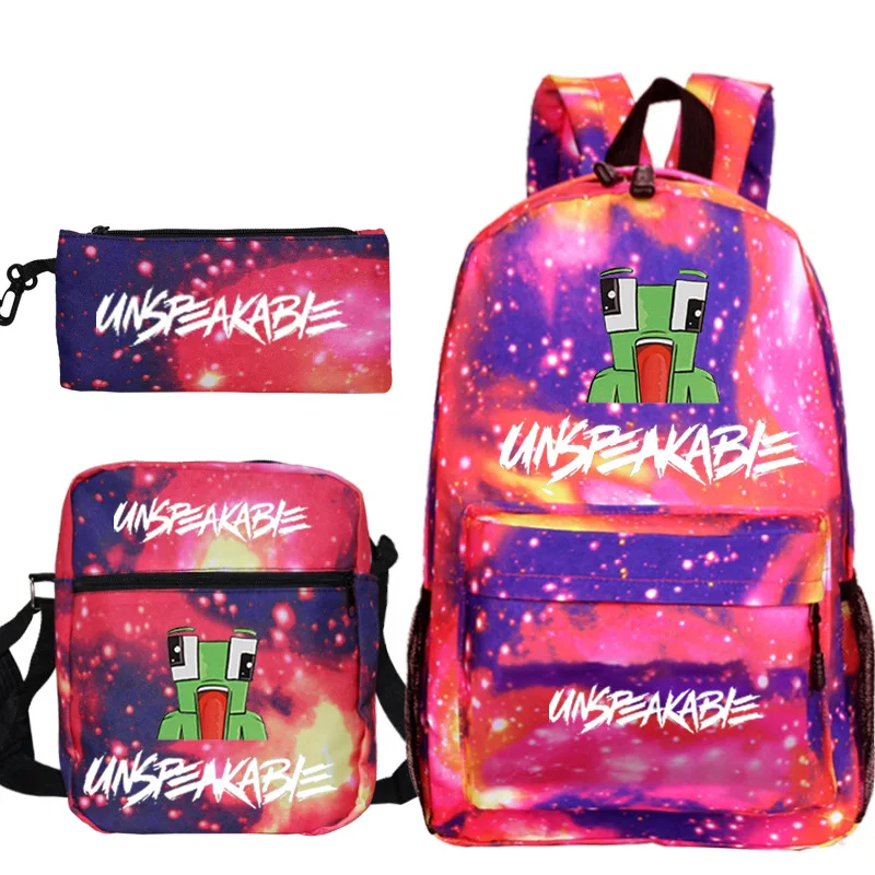 

Kawaii нерасширяемый рюкзак для книг для мальчиков и девочек, школьные ранцы, повседневные сумки для книг, женский рюкзак, 3 шт./компл., рюкзак дл...