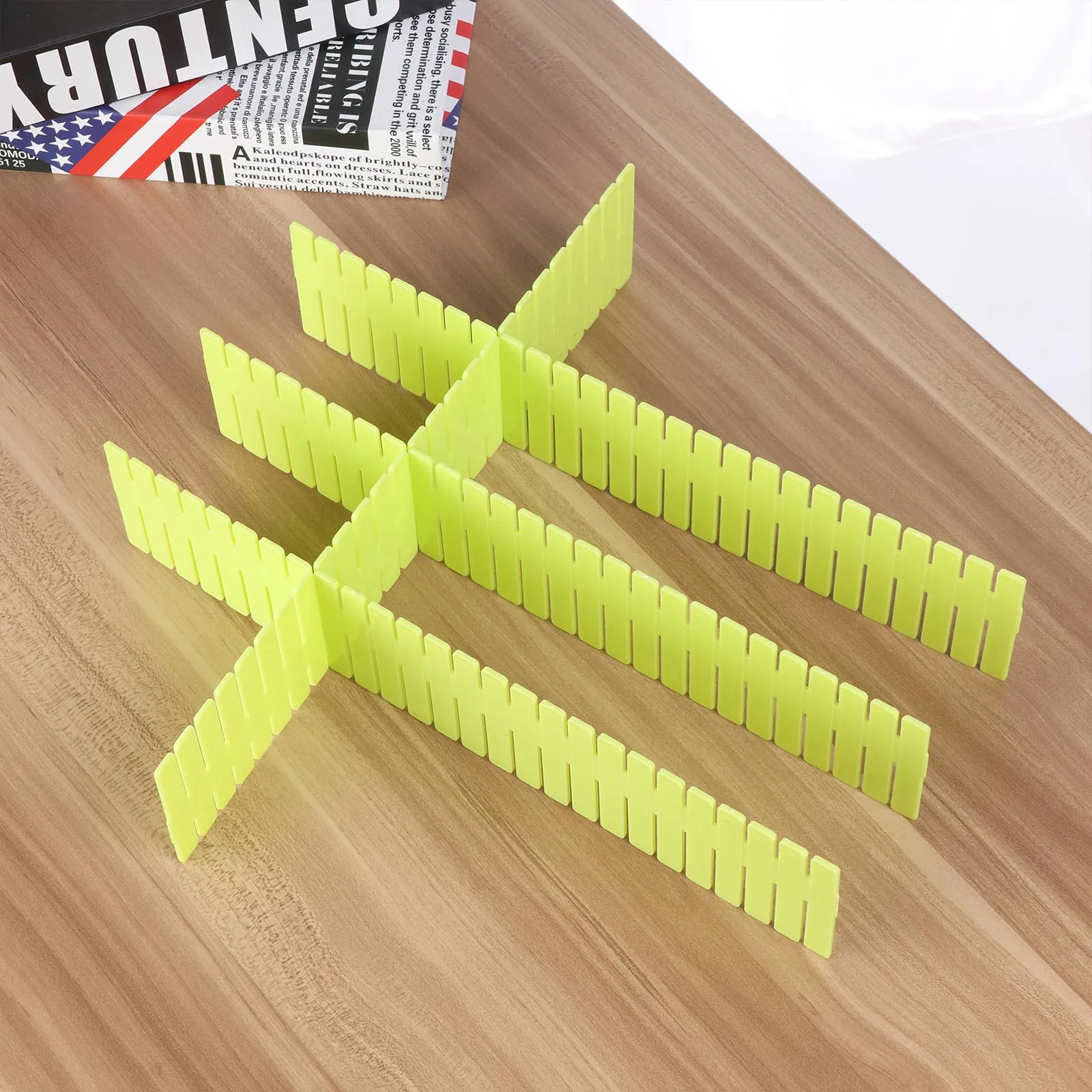 DIY утолщаются хранения Регулируемые перегородки ящик доска разделительная пластина организации перегородки коробка для хранения нижнего белья, бюстгальтеров сетки