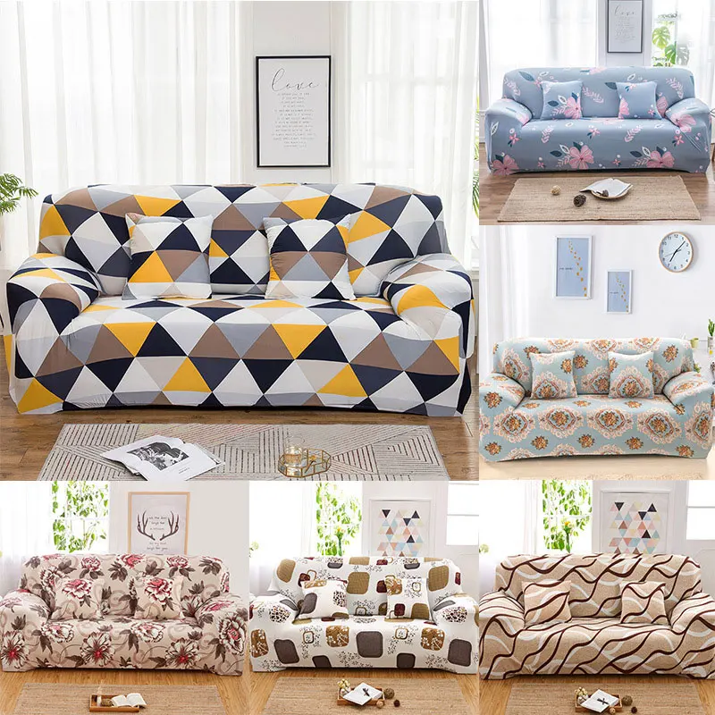 Stretch Plaid Sofa Slipcover Elastic Covers for Living Room funda sofa Chair Couch Cover Home Decor 1/2/3/4-seater | Дом и сад