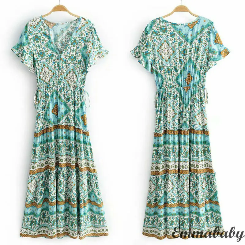 Модное женское платье трапециевидной формы с цветочным принтом и глубоким