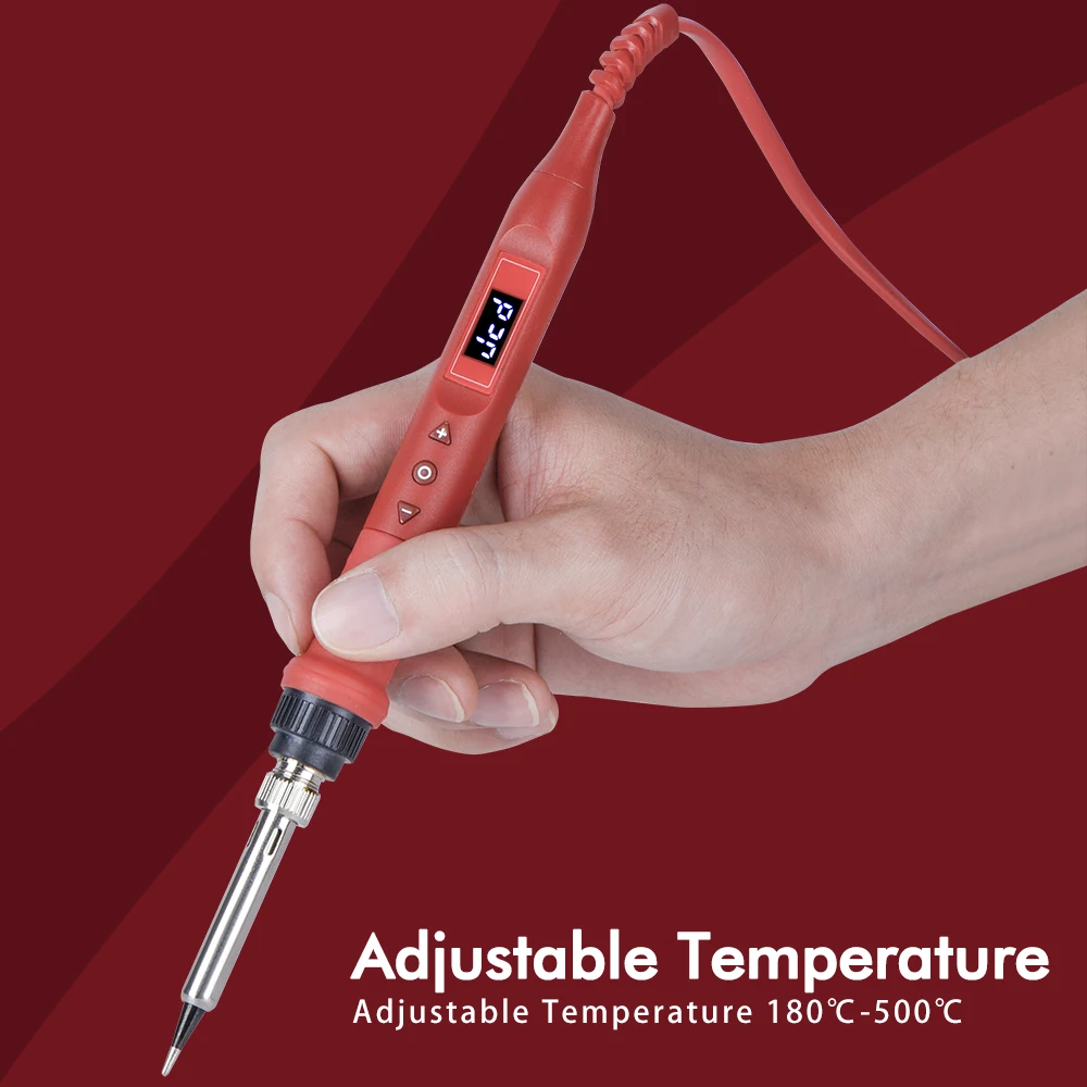 JCD 908U Soldering Iron Kit LCD Lighting Multi-function Button Adjustable Temperature Station Welding 80W 220V | Инструменты