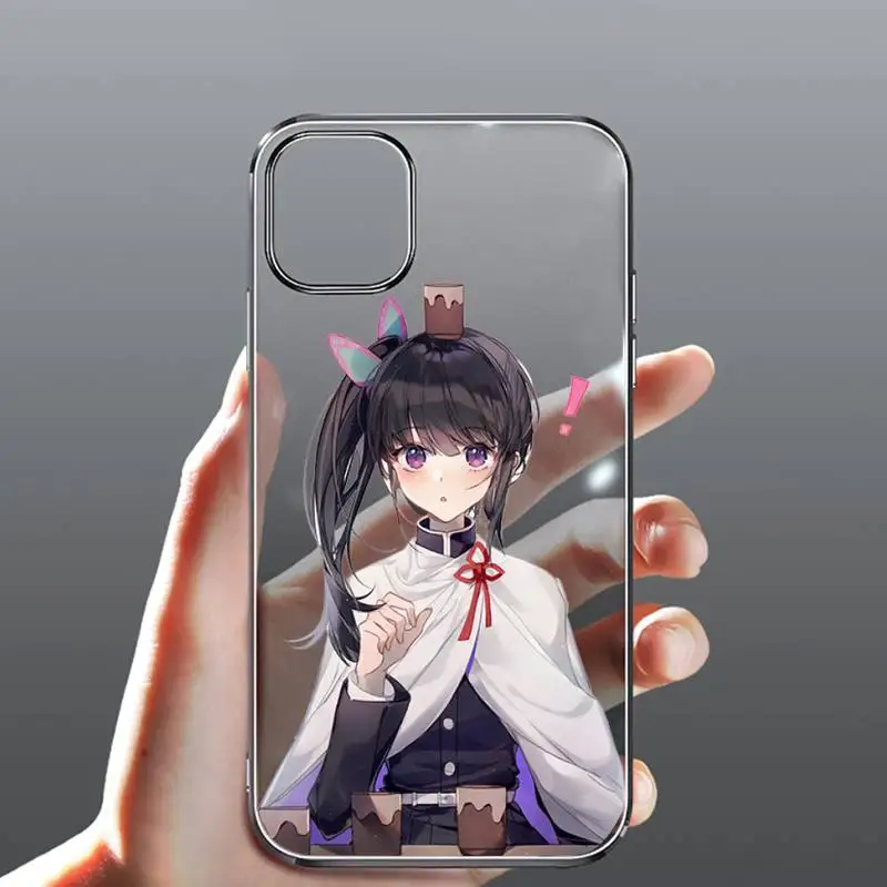 

Anime fun design aesthetics Demon Slayer Phone Case Transparent for iPhone Samsung 11 12 6 7 8 9 30 Pro X Max XR Plus lite