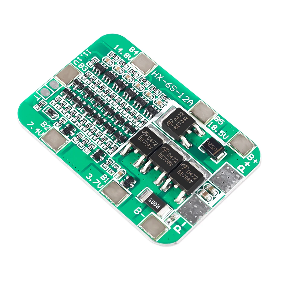 Плата защиты PCB BMS 6S 15A 24 В для 6 упаковок 18650 литий ионный аккумулятор модуль ячейки