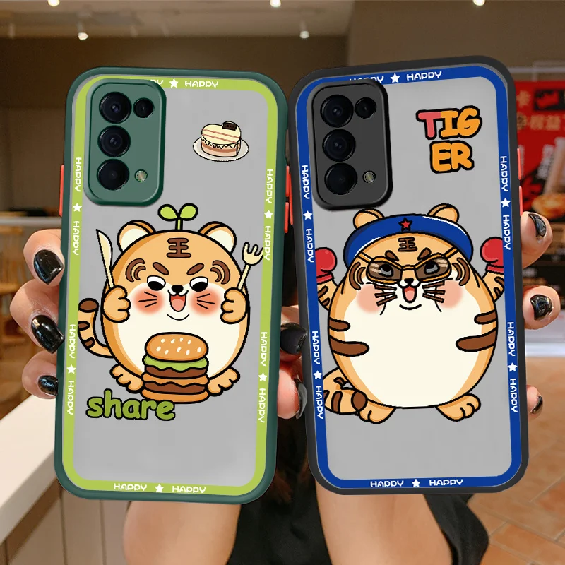 

Boxing Tiger Liquid Silicone Soft Case For OPPO Reno 6 5 4 6Pro Reno2 F9 F9Pro F19 F11 Pro F7 Findx3 Pro 6 6i 6Pro Phone Cover