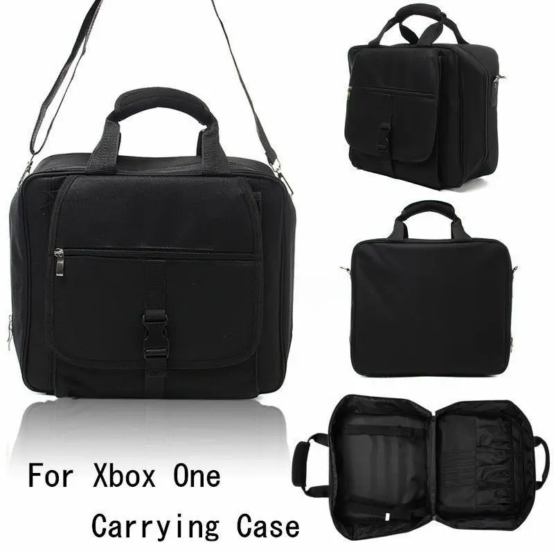 

Durable Console Video Game Disc Travel Bag Storage Carrying Case For Xbox One X 33*18*30CM Black Multi-function Carry Case