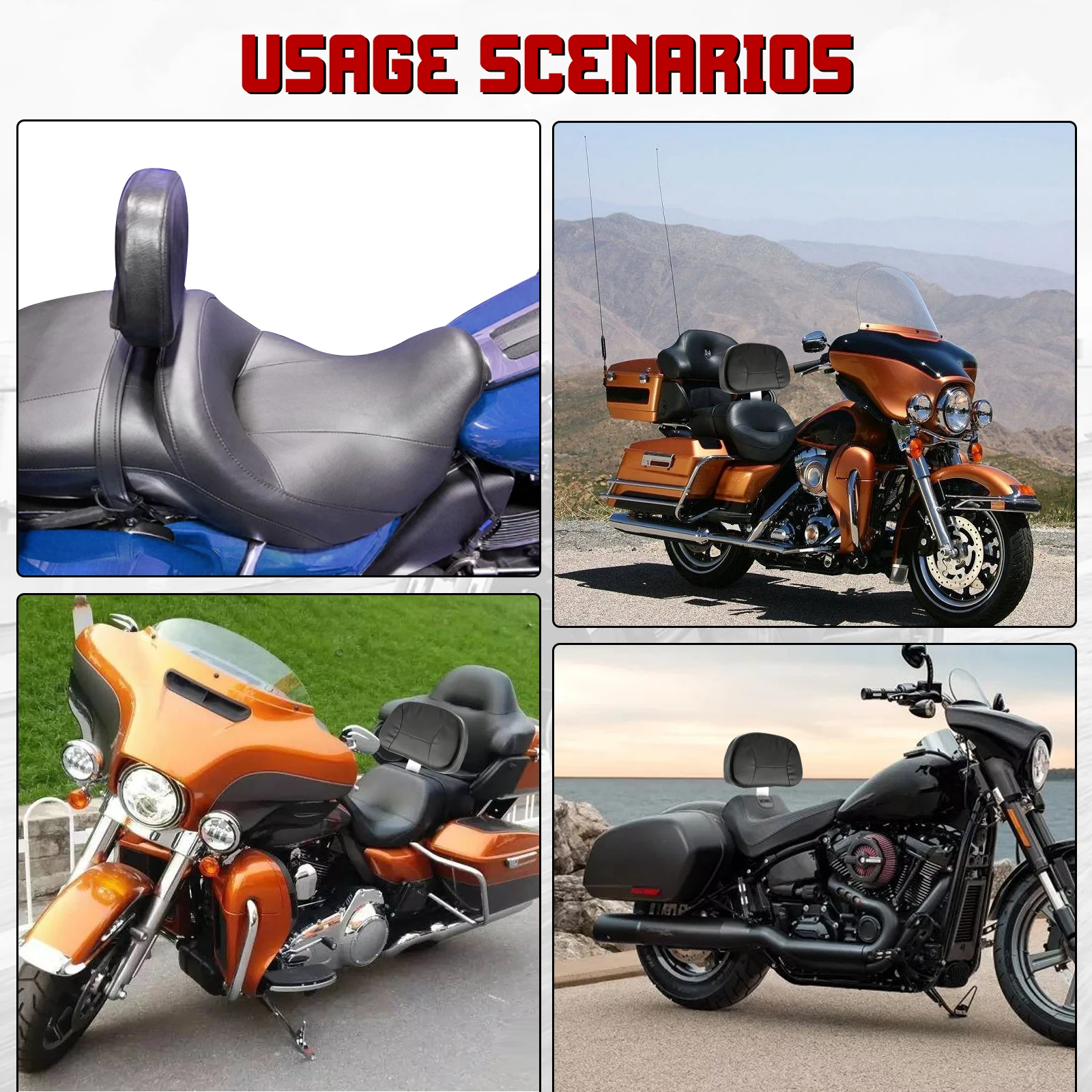 Регулируемая спинка для водителя мотоцикла гидравлическая нажимная всадка Harley