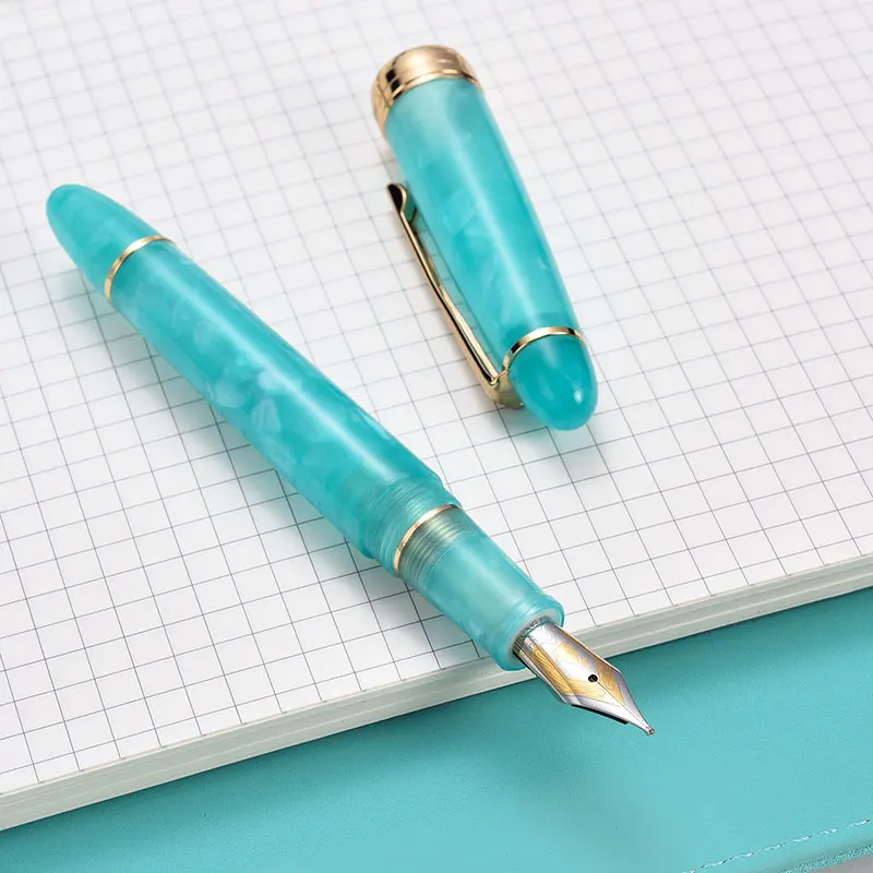Color Kaigelu 356 Fountain Pen EF F Nib Beautiful Marble Amber Pattern Ink Writing Gift for Office Business | Канцтовары для офиса