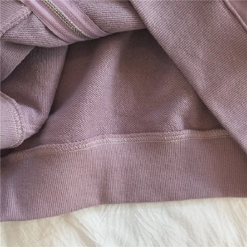 

ZOGAA zip-up Women Korean Style hoodies Vintage Solid Color Long Sleeve Oversized Hooded Sweatshirt Lady Women Casual Large Coat