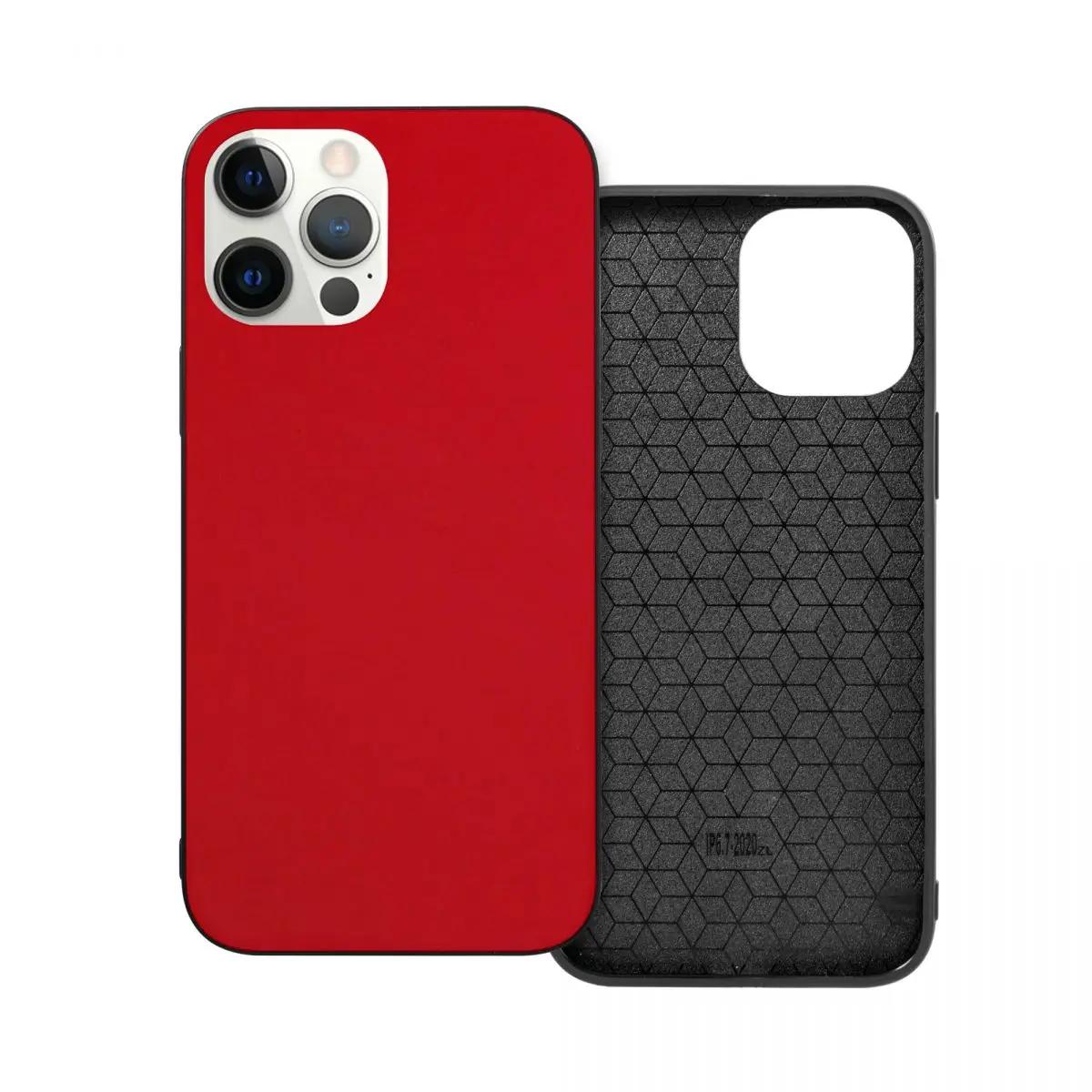 

Deep Plain Red Background PC Glass TPU Phone Case for iPhone 12 11 Xs Xr X Pro Max Mini 7 8 Se2 Plus 6 6S