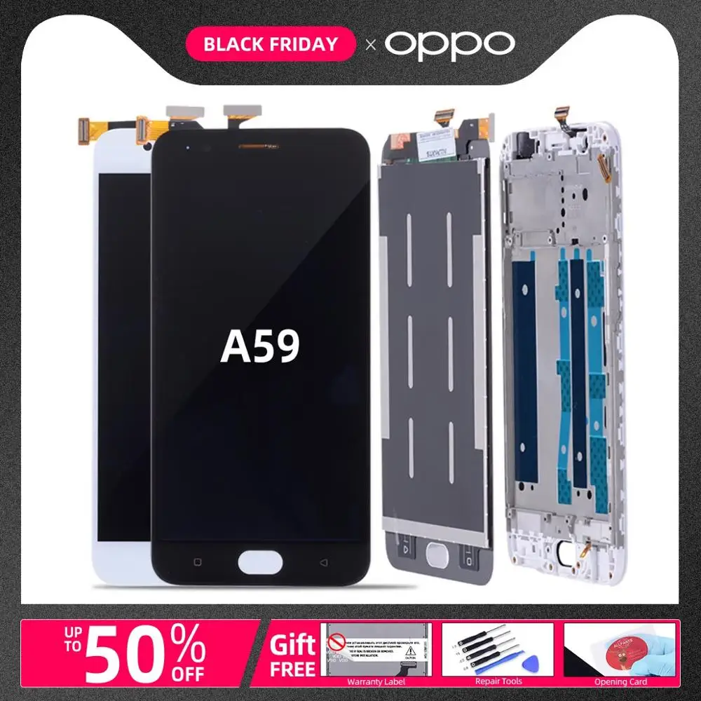 5,5 ''ЖК-дисплей для OPPO F1S сенсорный экран дигитайзер с рамкой для Oppo F1S ЖК-дисплей A59 A1601 Замена