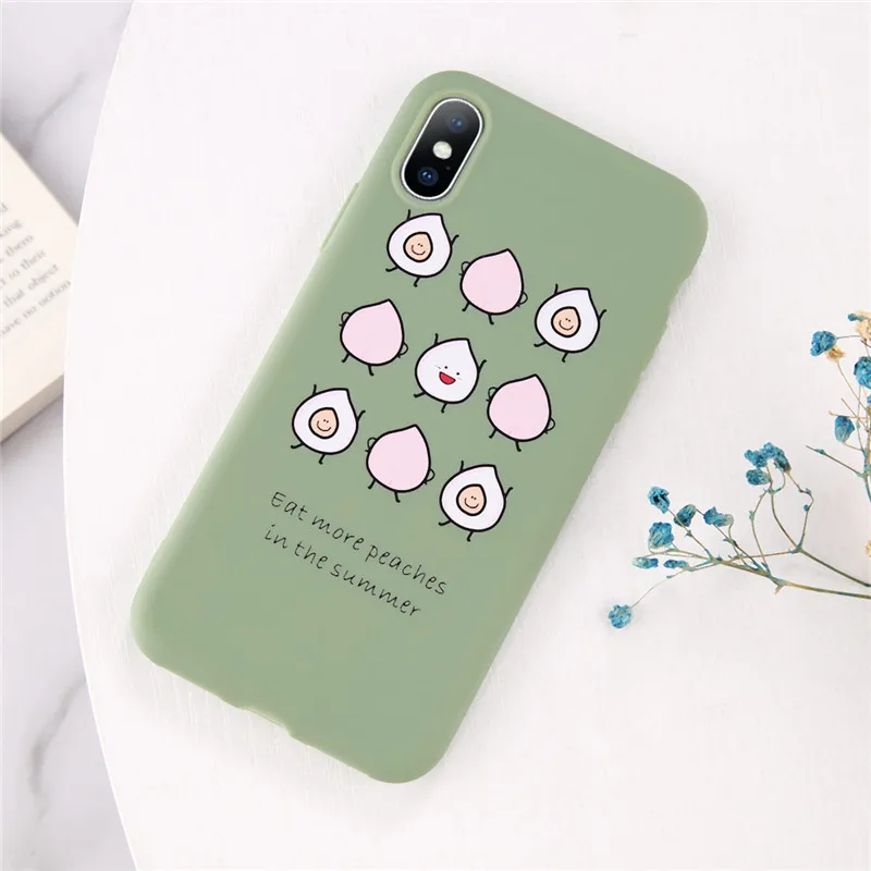 Ottwn мультфильм чехол для телефона в форме кактуса для iPhone 11 Pro Max XS Max XR X 6 6s 7 8 Plus 5 5S SE зеленые растения цветок Мягкий ТПУ задняя крышка - Цвет: 7063
