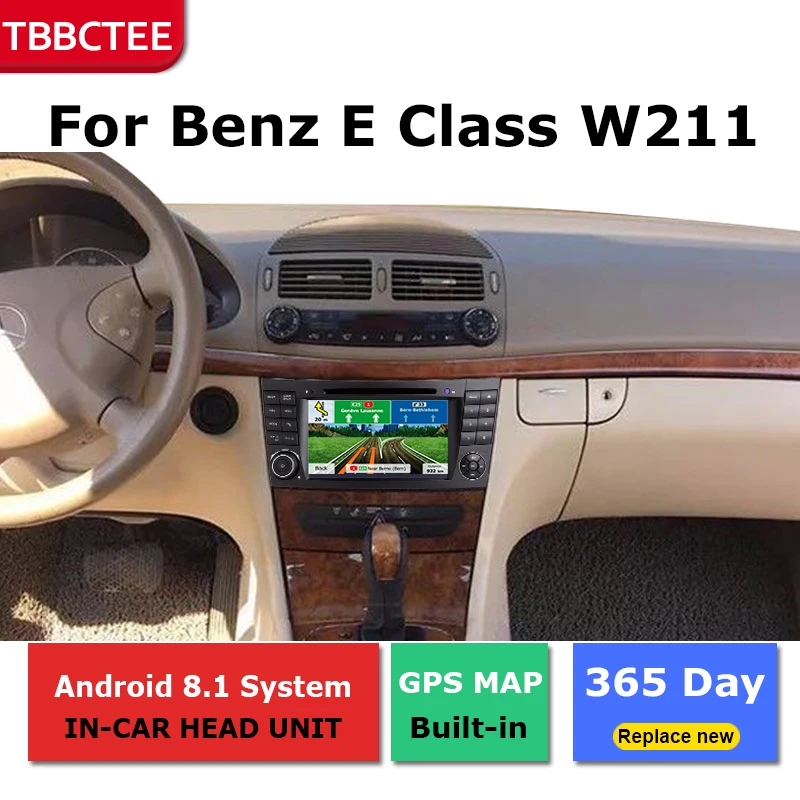 2 Din Android радио, Bluetooth, GPS навигация wifi стерео видео для Mercedes Benz E Class W211 2002~ 2009 Автомобильный мультимедийный плеер