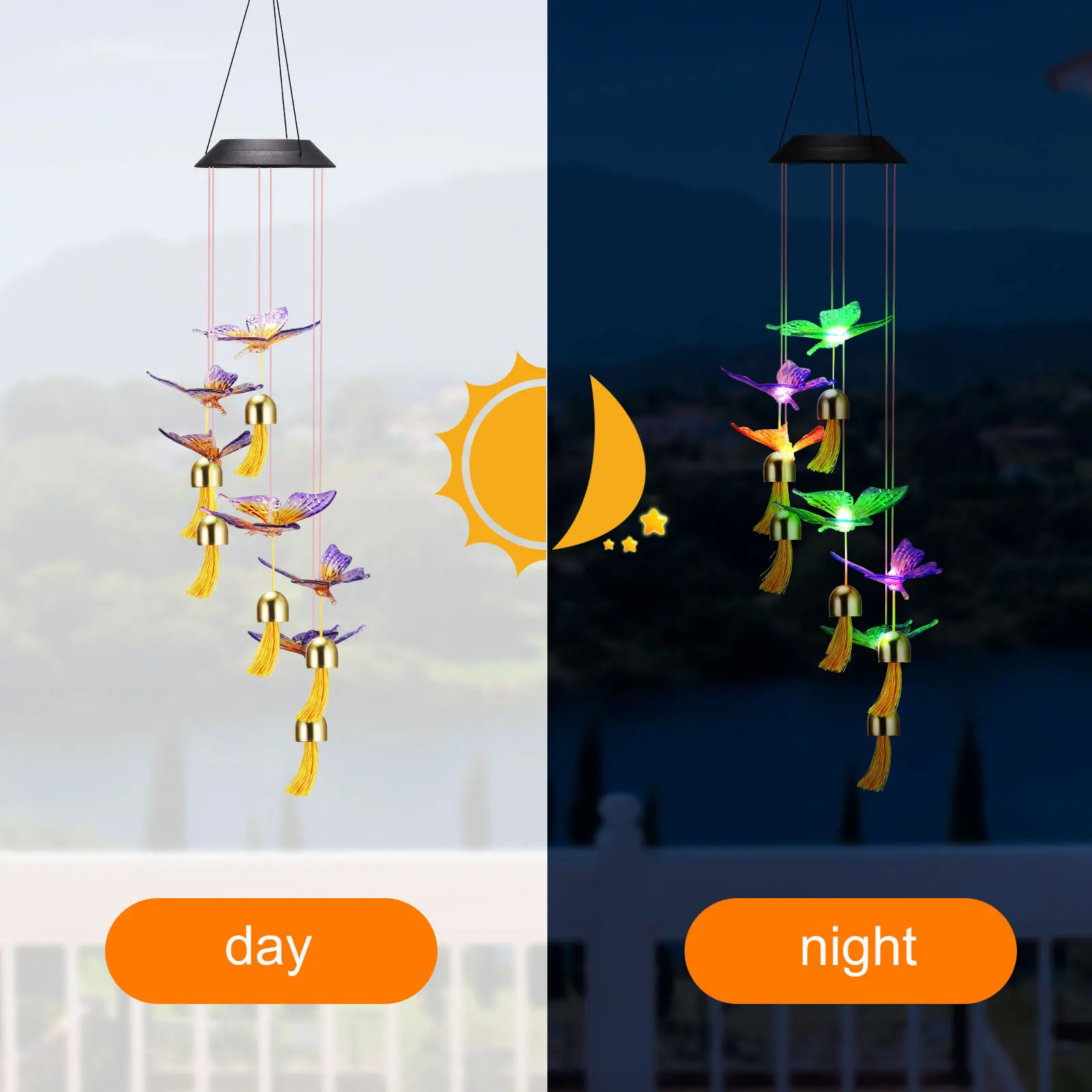 На открытом воздухе бабочка китайские колокольчики Двор Сад медные трубки