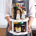 Кухонный лоток для хранения 12 уровней вращающийся многофункциональный поворотный стол с нескользящей поверхностью Настольный стеллаж для хранения для ванной и кухни