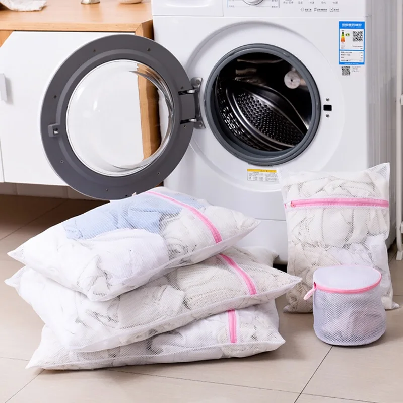 3x Zipped Laundry Washing Machine Mesh Net Bra Socks Lingerie Underwear Wash Bag 