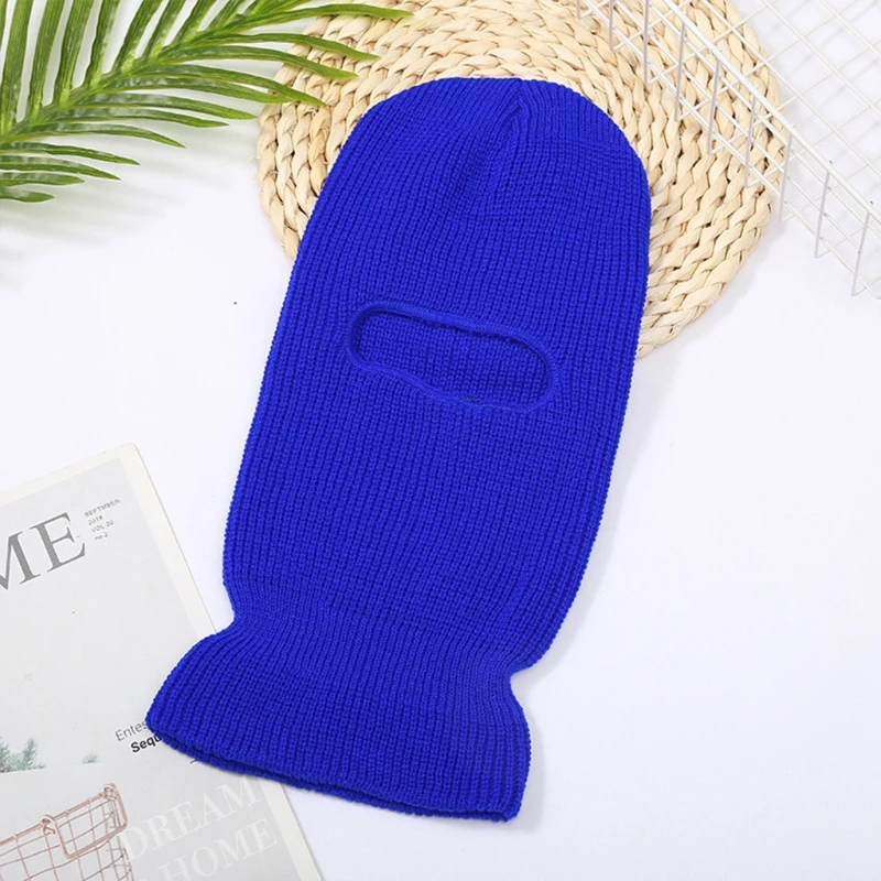 2 in1 Beanie Hat 1 Hole Knit Face Mask Balaclava Pullover for Fall Winter Daily Wear Morning Workout Men Women | Аксессуары для