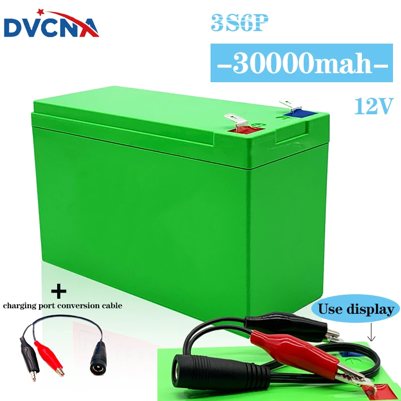 

12 В 30 Ач 18650 литий-ионный перезаряжаемый аккумулятор 3S6P электрический автомобиль игрушечный спрей шкала контроля доступа Встроенный BMS