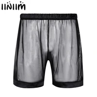 iiniim mens lingerie see through mesh slip hommes gay men panties loose lounge boxer shorts underwear underpants hot nightwear