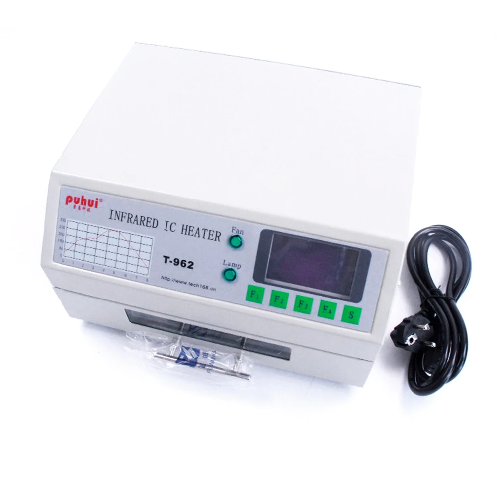 Инфракрасная паяльная печь PUHUI T962 с инфракрасным нагревателем BGA SMD SMT для