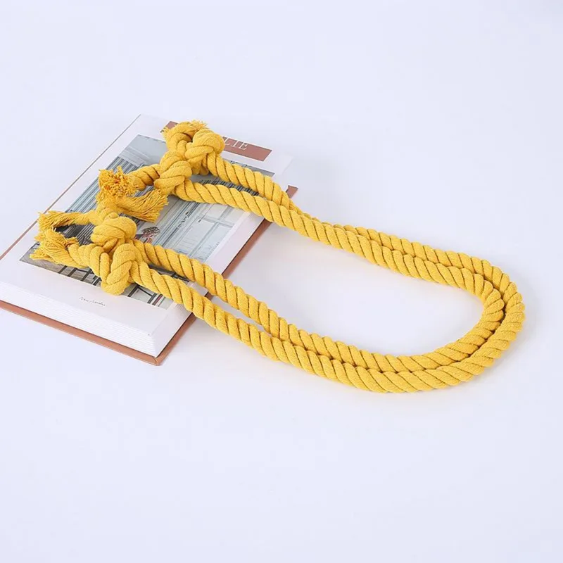 

Knitted Curtains Intimate Accessories Tied With A Rope Curtains Buckle For Room Curtains Handmade Cotton Hemp