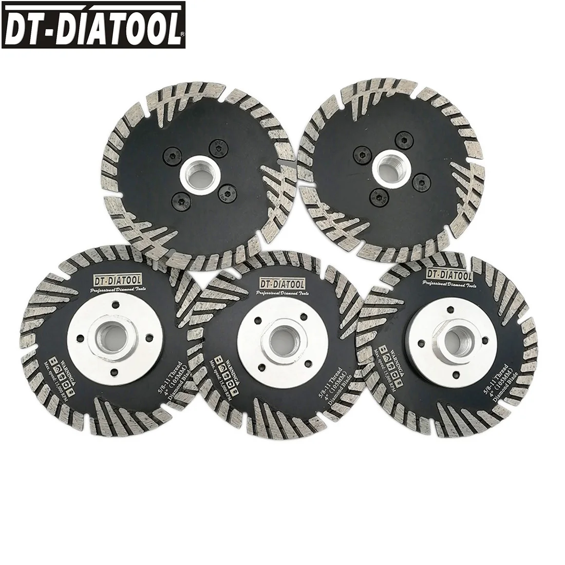 DT-DIATOOL 5pcs 5/8-11 Thread 105mm/4