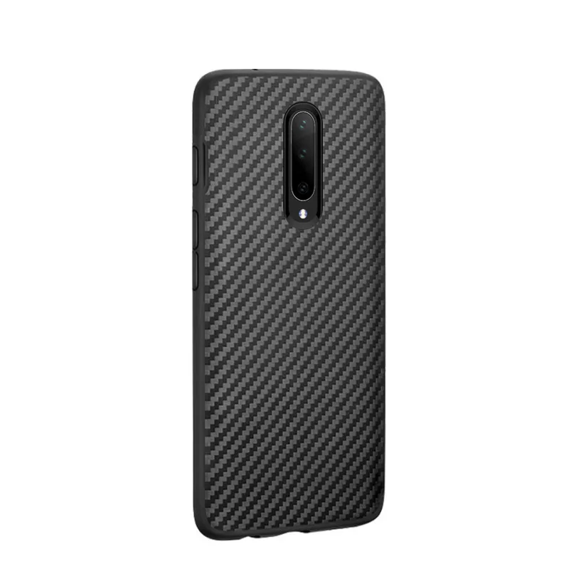 Black Нейлоновый чехол из углеродного волокна для Oneplus 7T Pro 7T 7 Pro 7 6T 6 чехол противоударный мягкий матовый чехол для Oneplus 1+ 7T бампер Funda - Цвет: Black