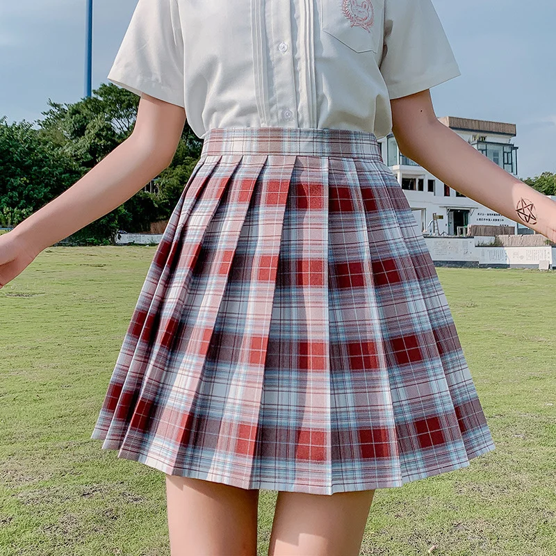 

Summer School Plaid Mini Skirts Womens High-waisted Skirt 2021 Korean Fashion Streetwear Vintage Sexy Y2k Short Skirt